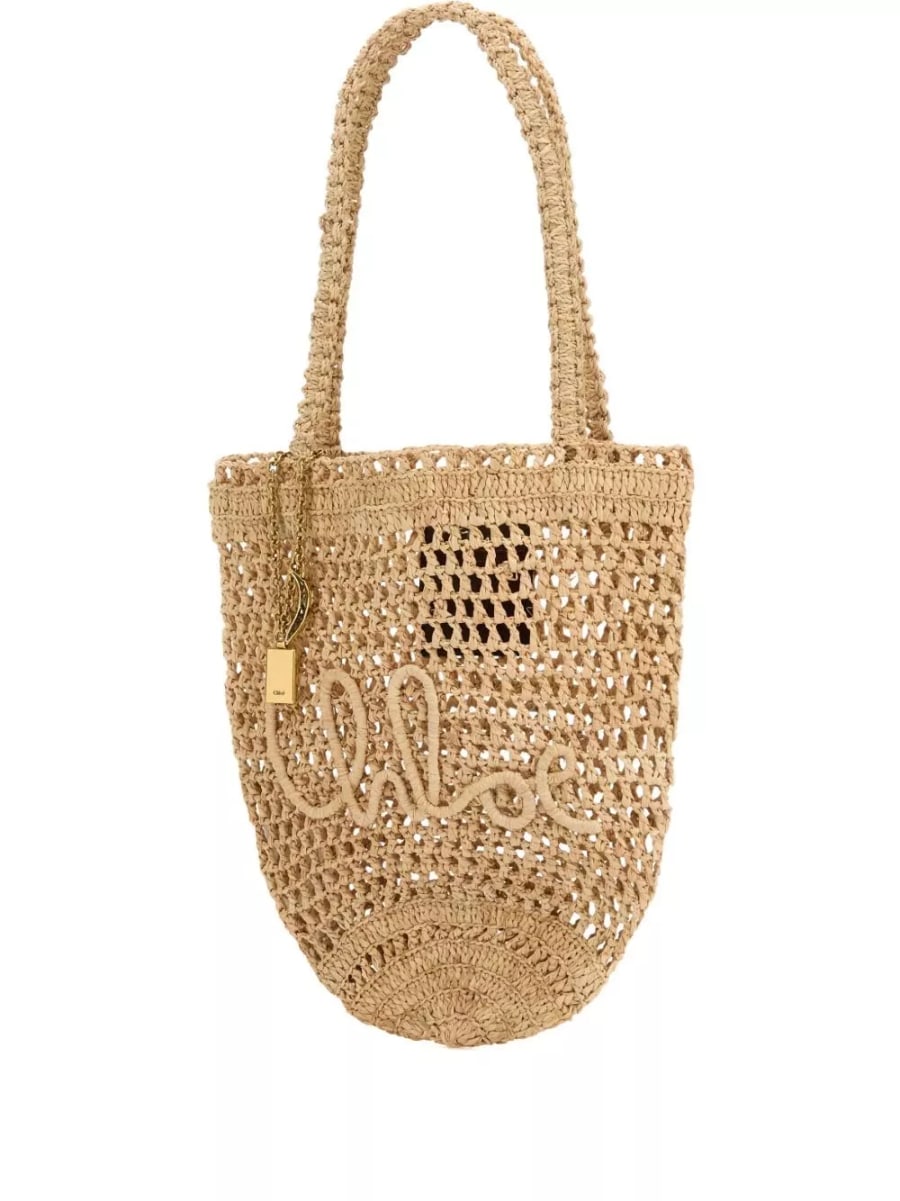 Chloé Borsa in rafia piccola Summer Banana
