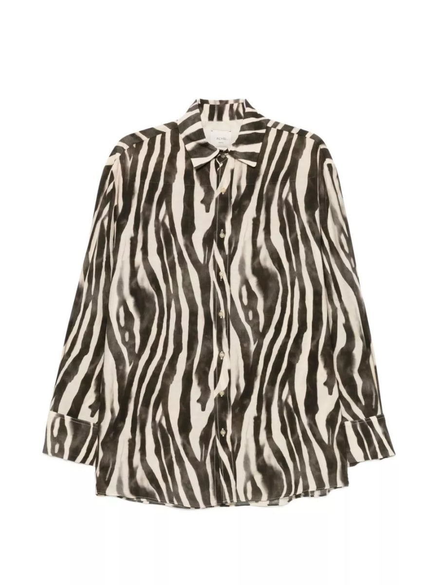 Alysi Camicia a stampa zebra