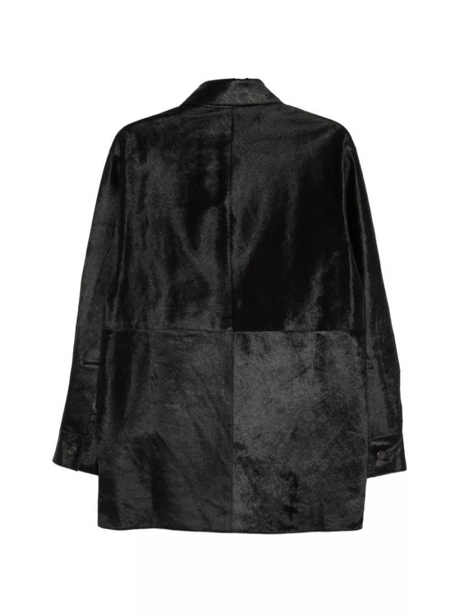 Alysi Camicia overshirt in pelle, view 2