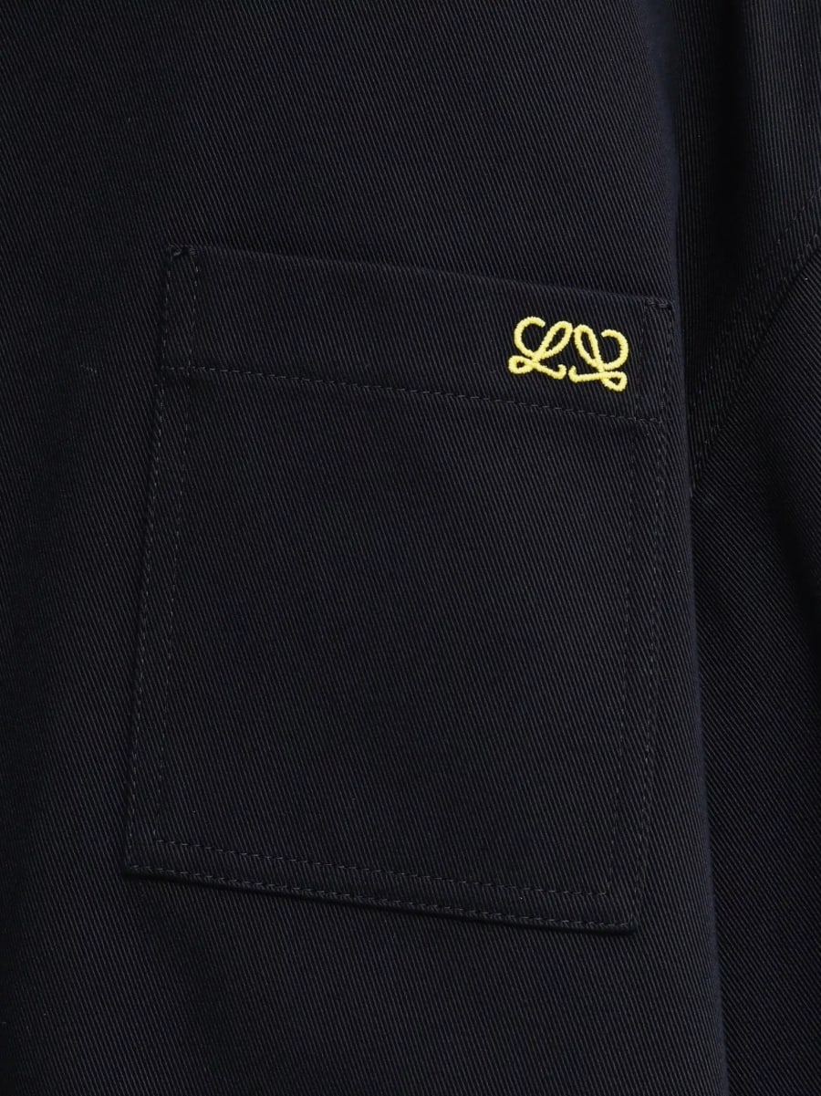 Loewe giacca con zip ricamata logo, view 2