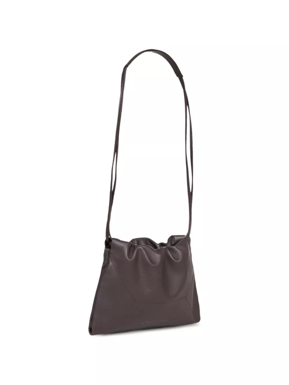 Brunello Cucinelli Borsa a spalla in pelle, view 2