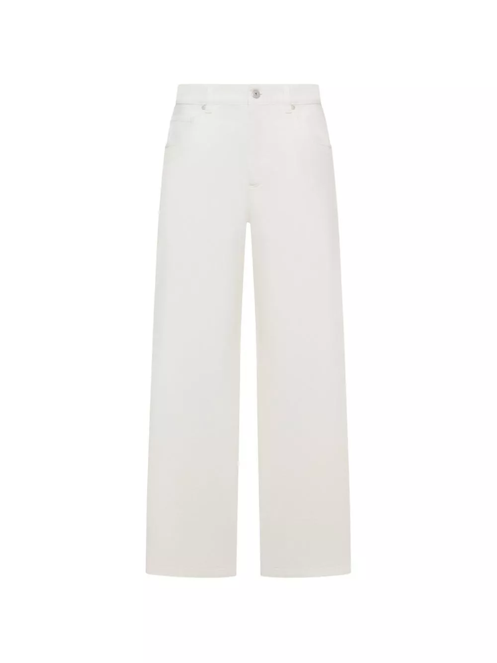 Brunello Cucinelli Pantaloni in denim di cotone a gamba larga