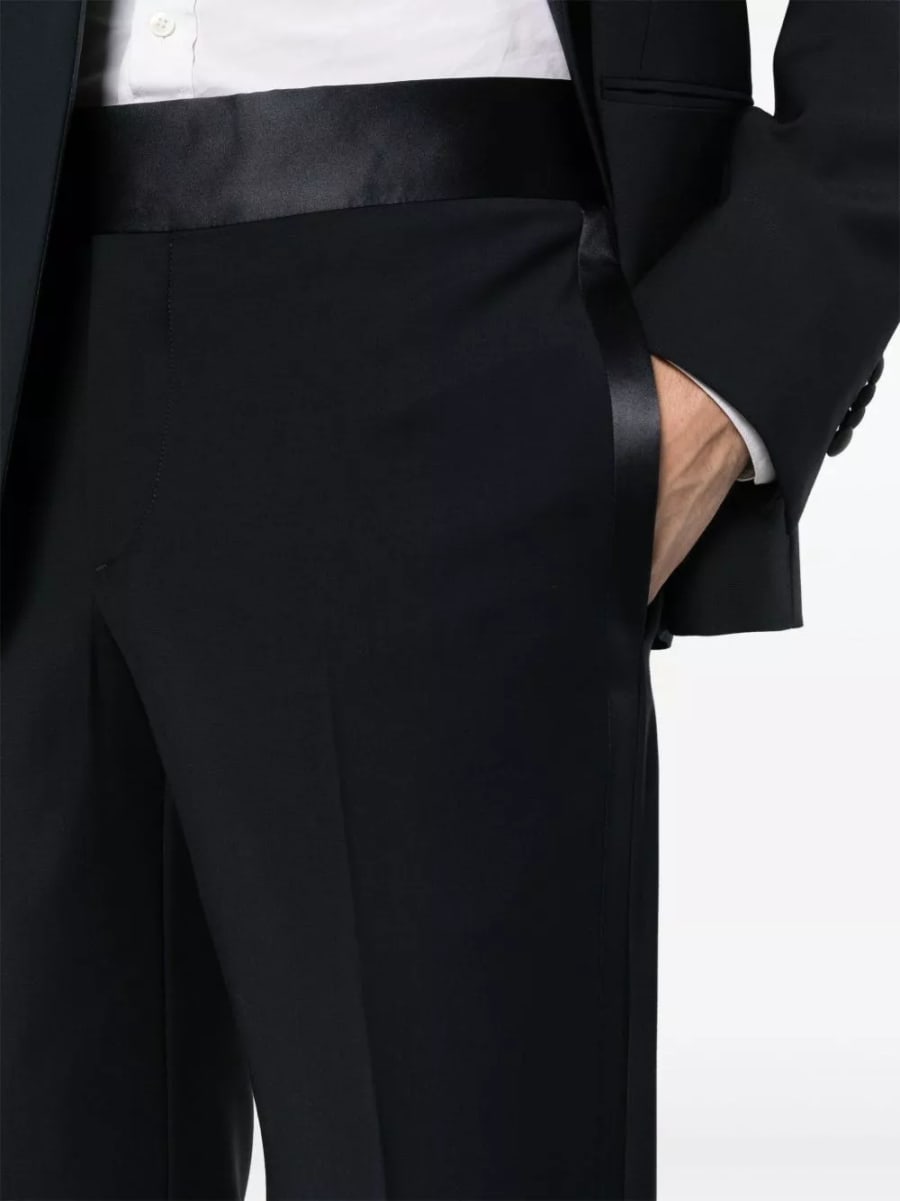 Giorgio Armani Completo smoking in lana slim fit, view 6