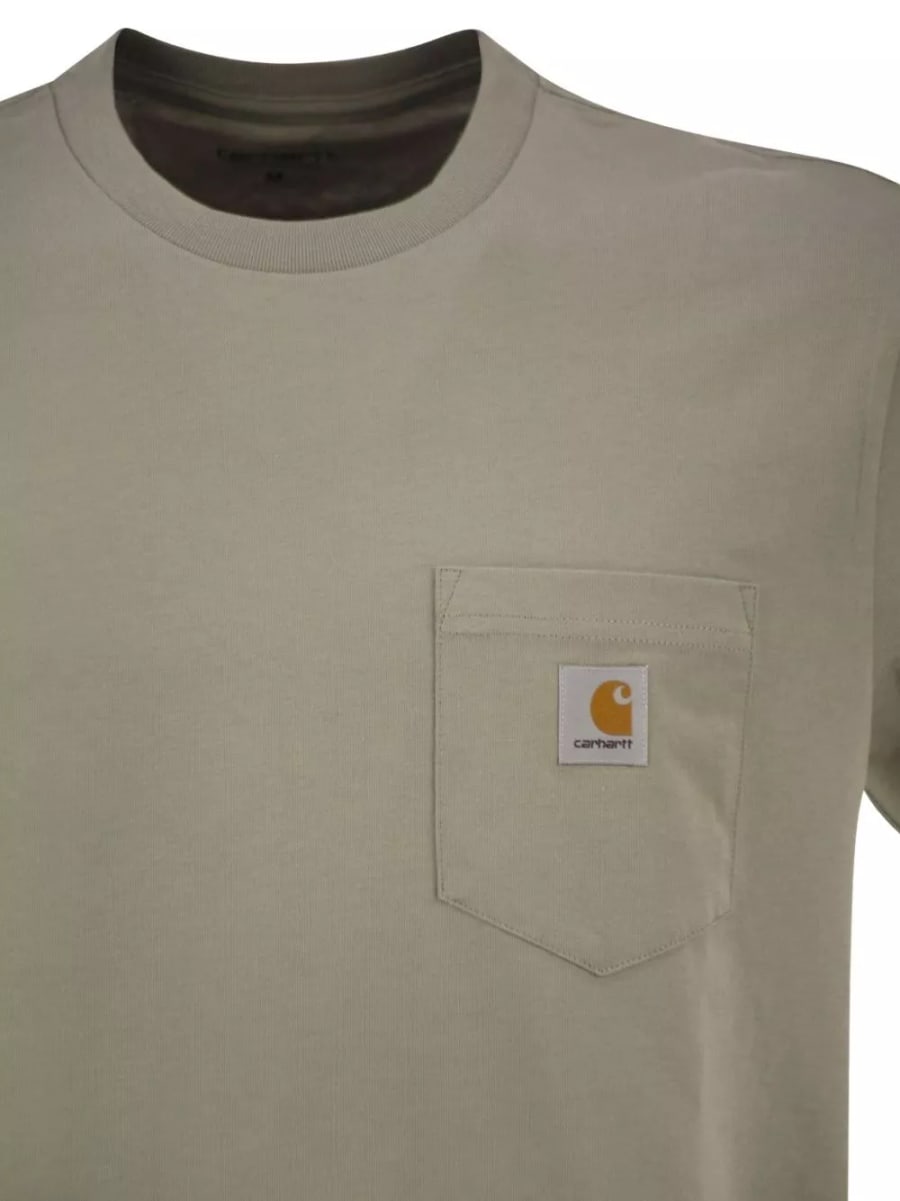 Carhartt WIP T-shirt in cotone con taschino, view 2