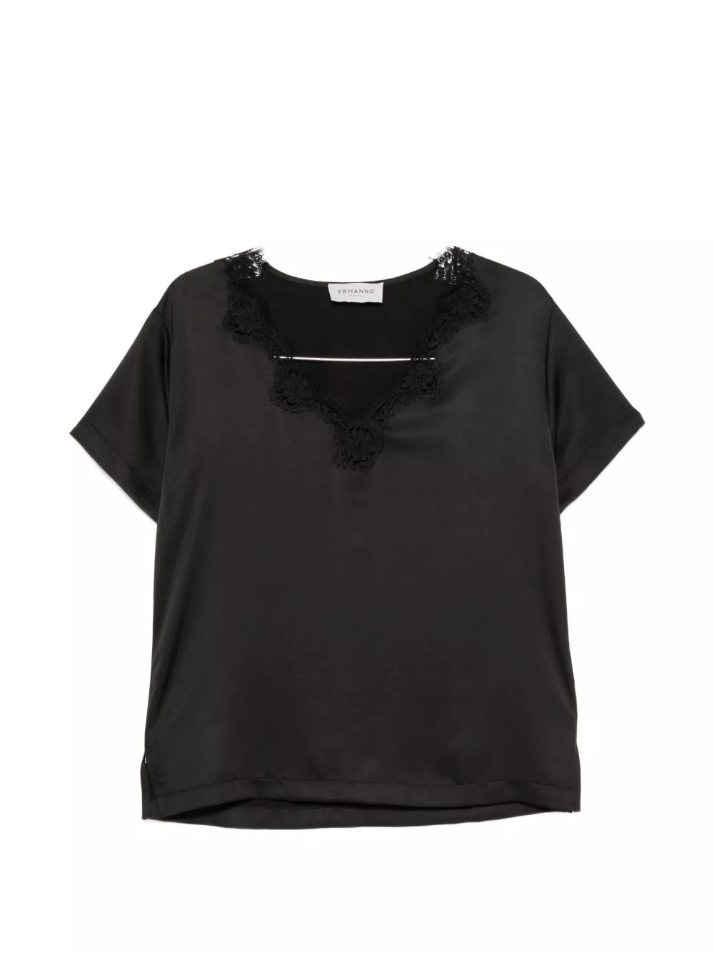 Ermanno T-shirt con dettagli in pizzo