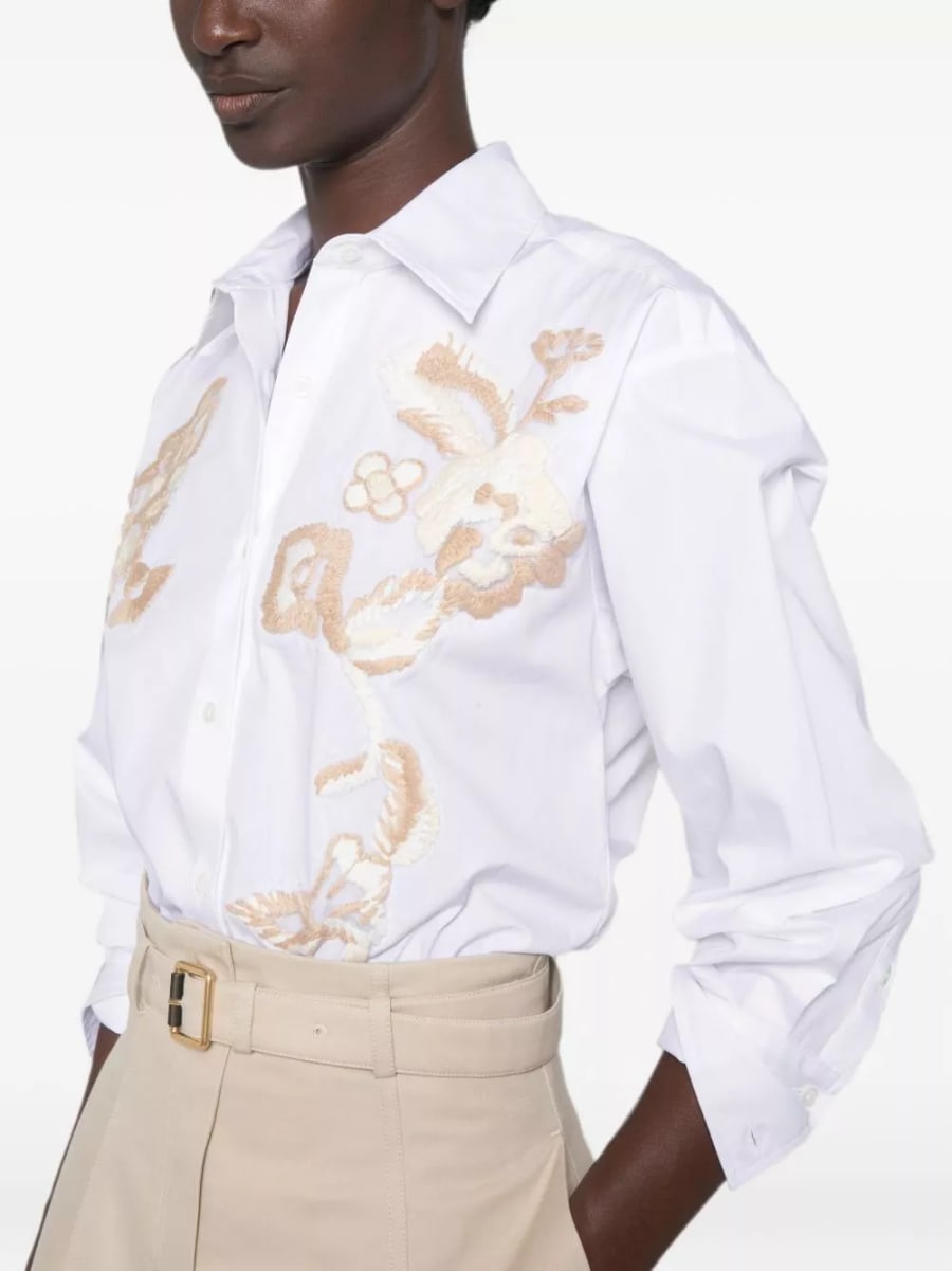 Ermanno Camicia in cotone ricamata, view 5