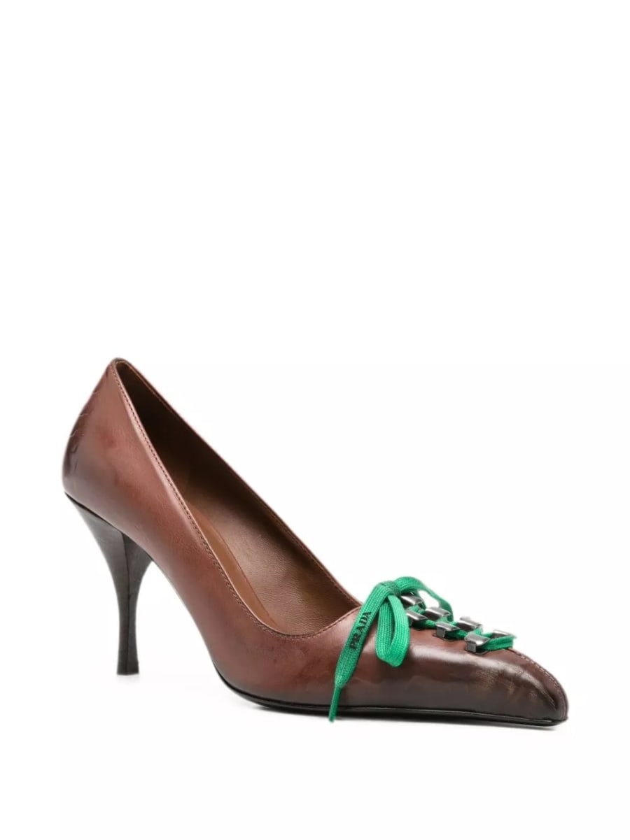 Prada Pumps in pelle, view 4