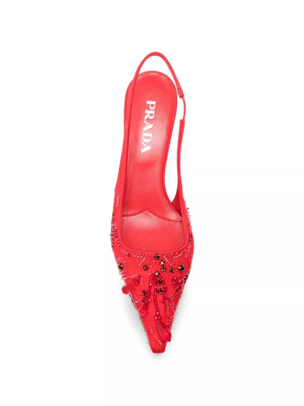 Prada Pumps slingback ricamati, view 2