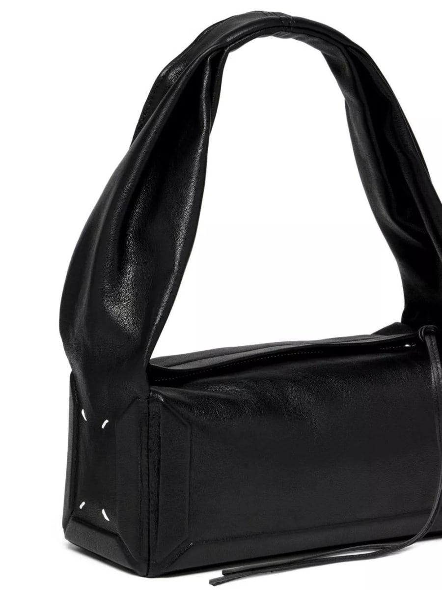 Maison Margiela Borsa Box piccola in pelle a spalla, view 2