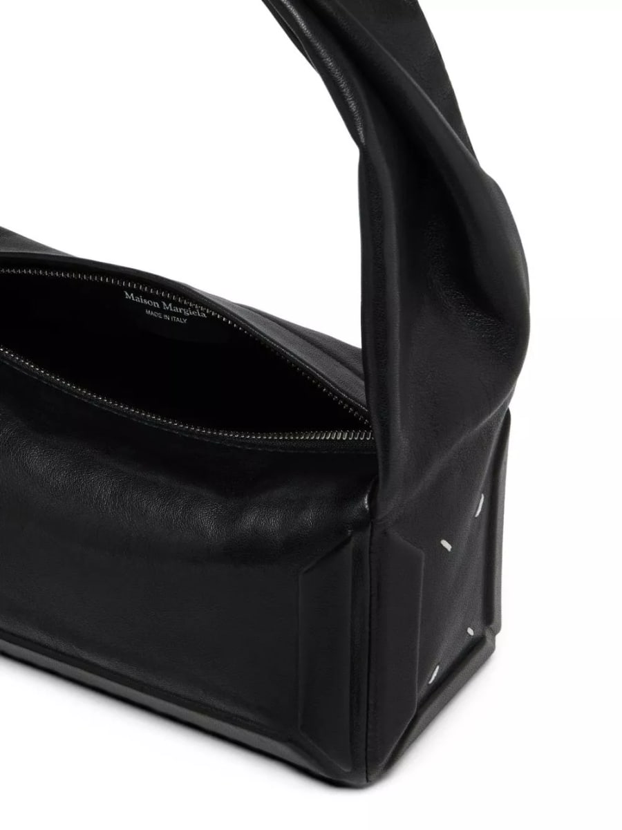 Maison Margiela Borsa Box piccola in pelle a spalla, view 3