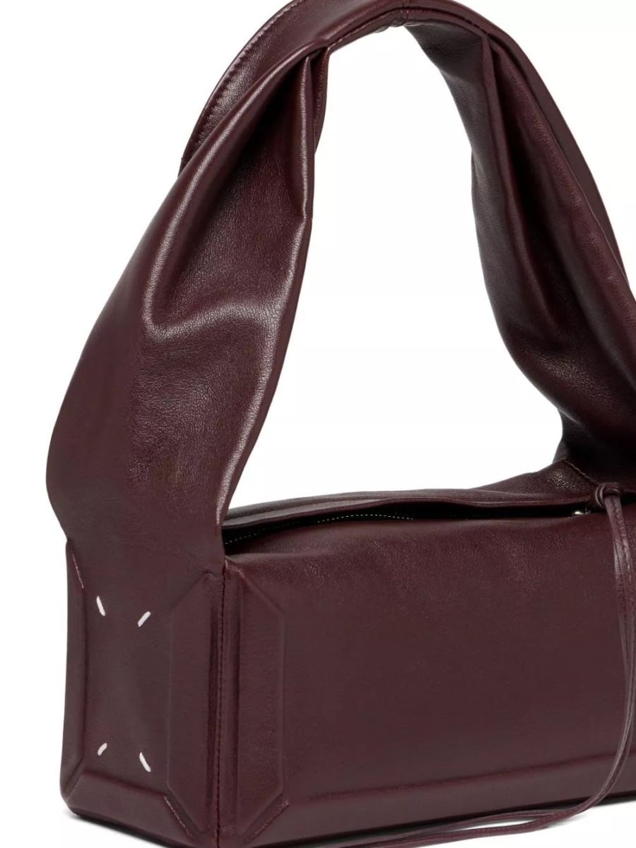 Maison Margiela Borsa Box piccola in pelle a spalla, view 2