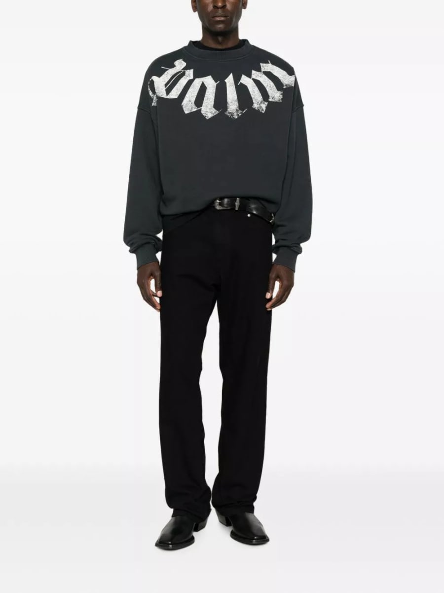 Palm Angels Felpa in cotone con logo, view 5