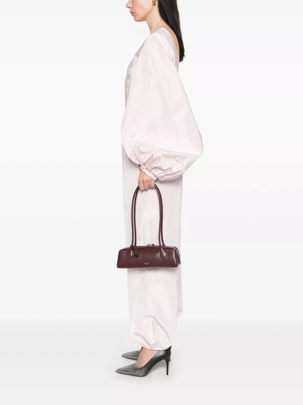 Alaïa Borsa a spalla in pelle Le Teckel small, view 2
