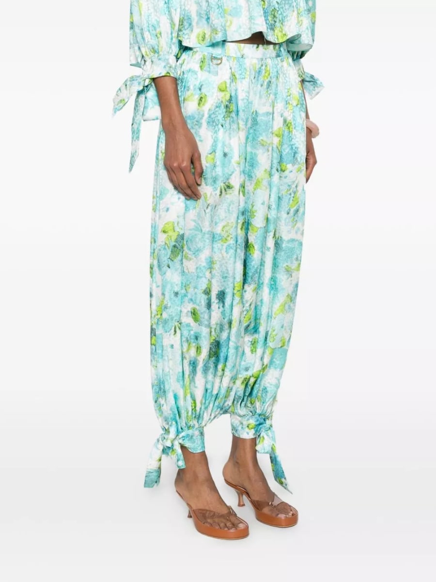 Chloé Pantaloni di seta stampati, view 3