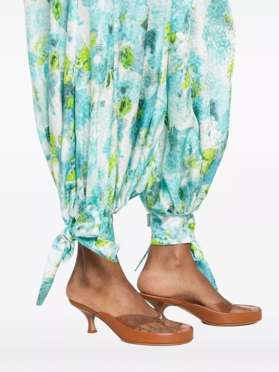 Chloé Pantaloni di seta stampati, view 4