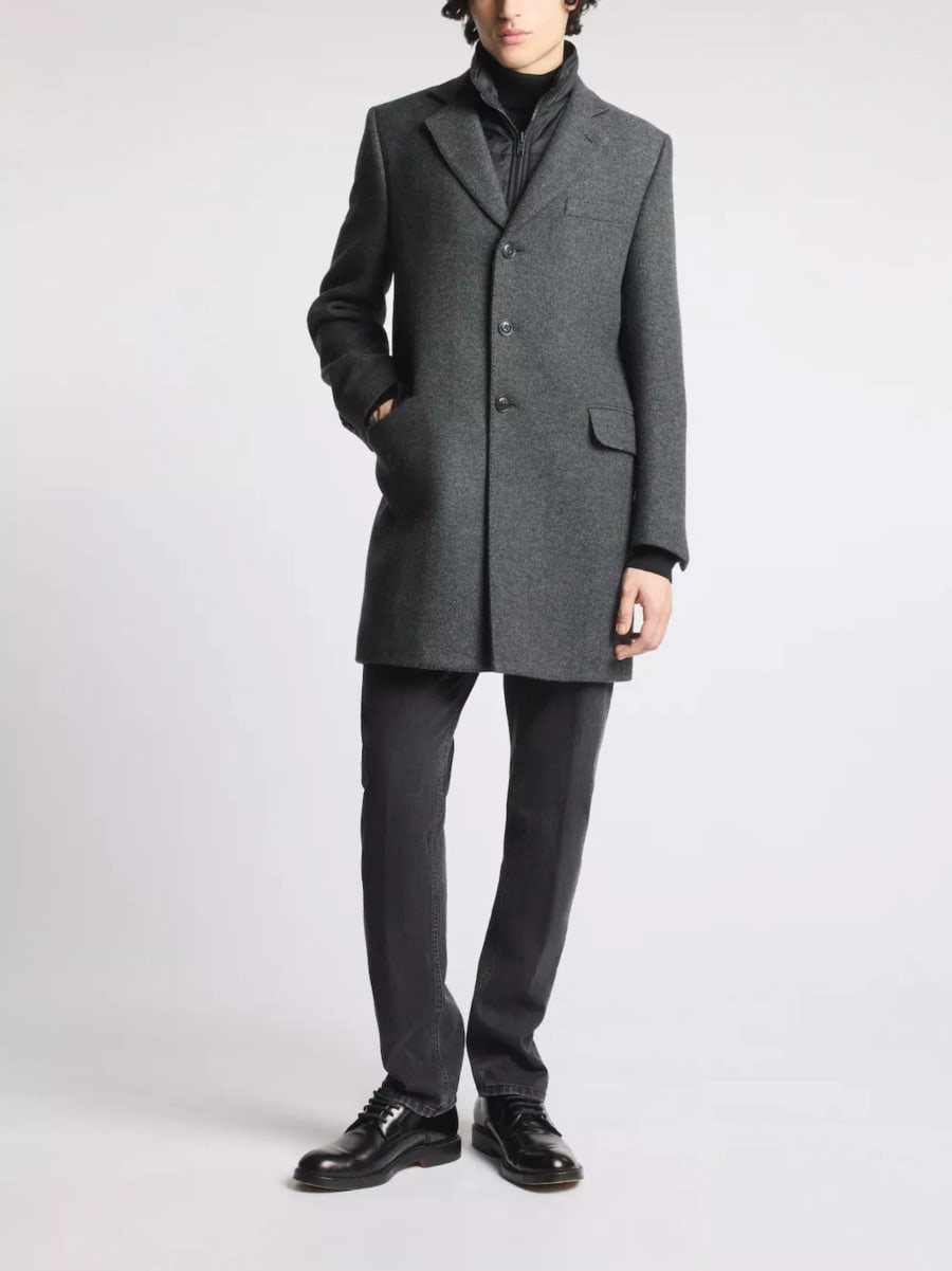 Fay cappotto Double a motivo chevron, view 2