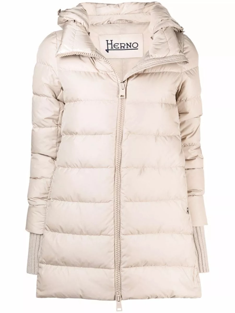Herno Giacca midi in piuma A-Shape