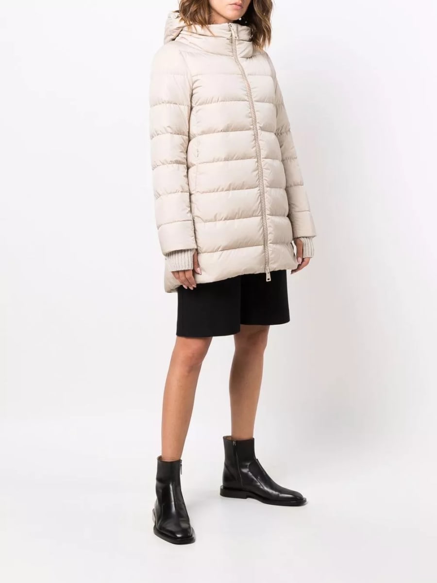 Herno Giacca midi in piuma A-Shape, view 4