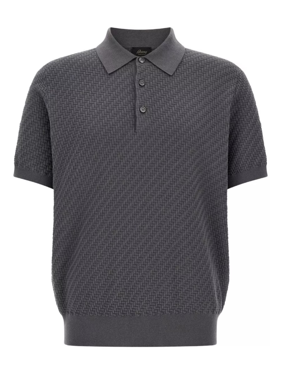 Brioni Polo in cashmere e cotone