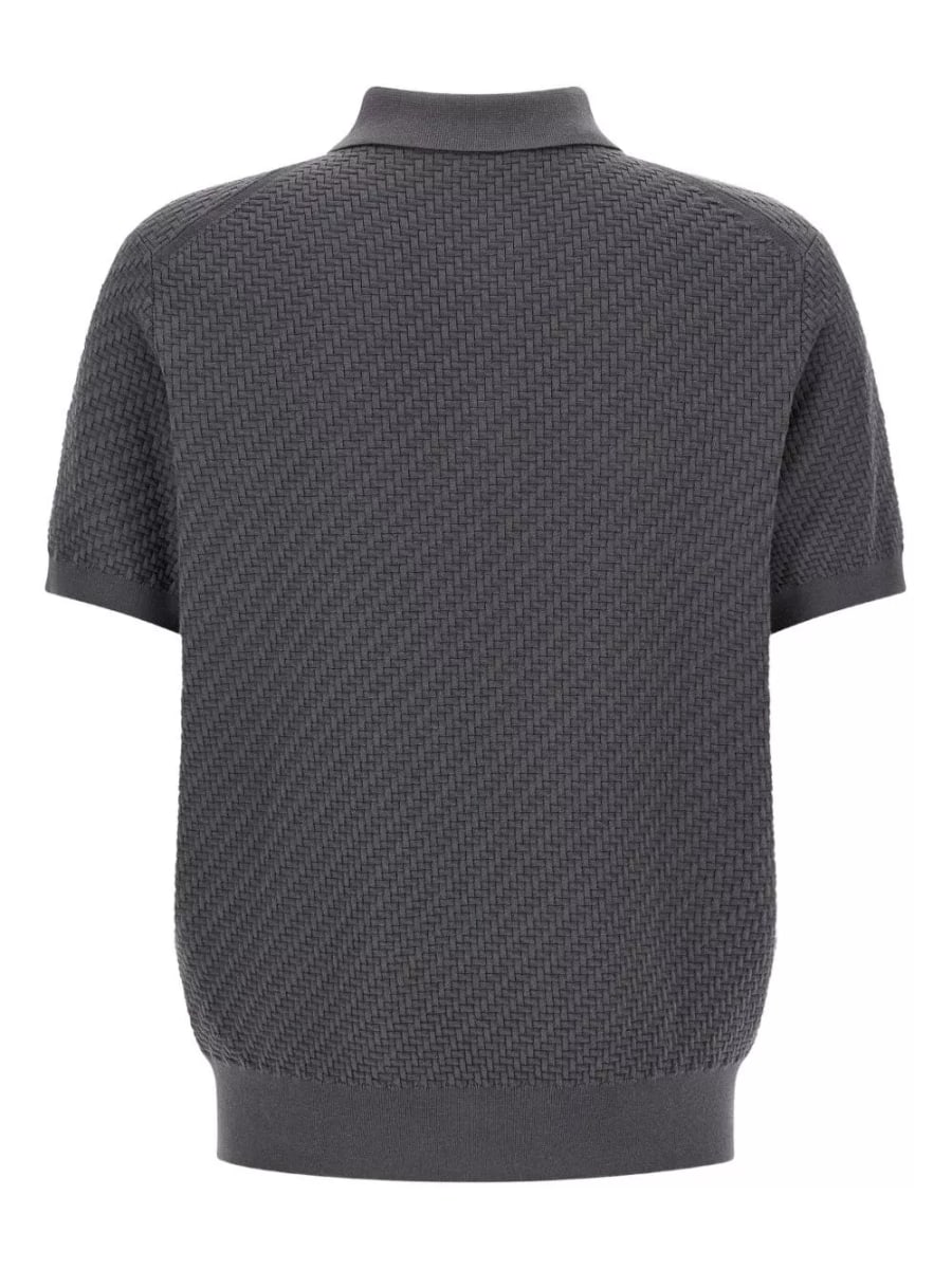 Brioni Polo in cashmere e cotone, view 2