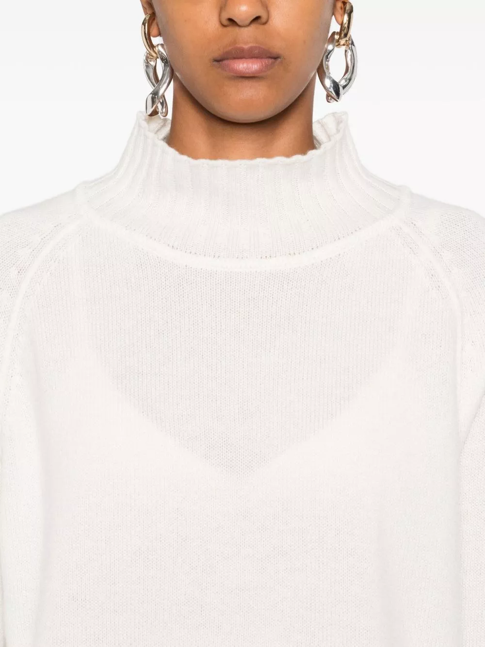 Beyou Maglione a collo alto in cashmere, view 2