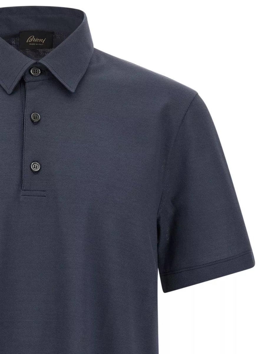 Brioni Cotone la polo, view 4