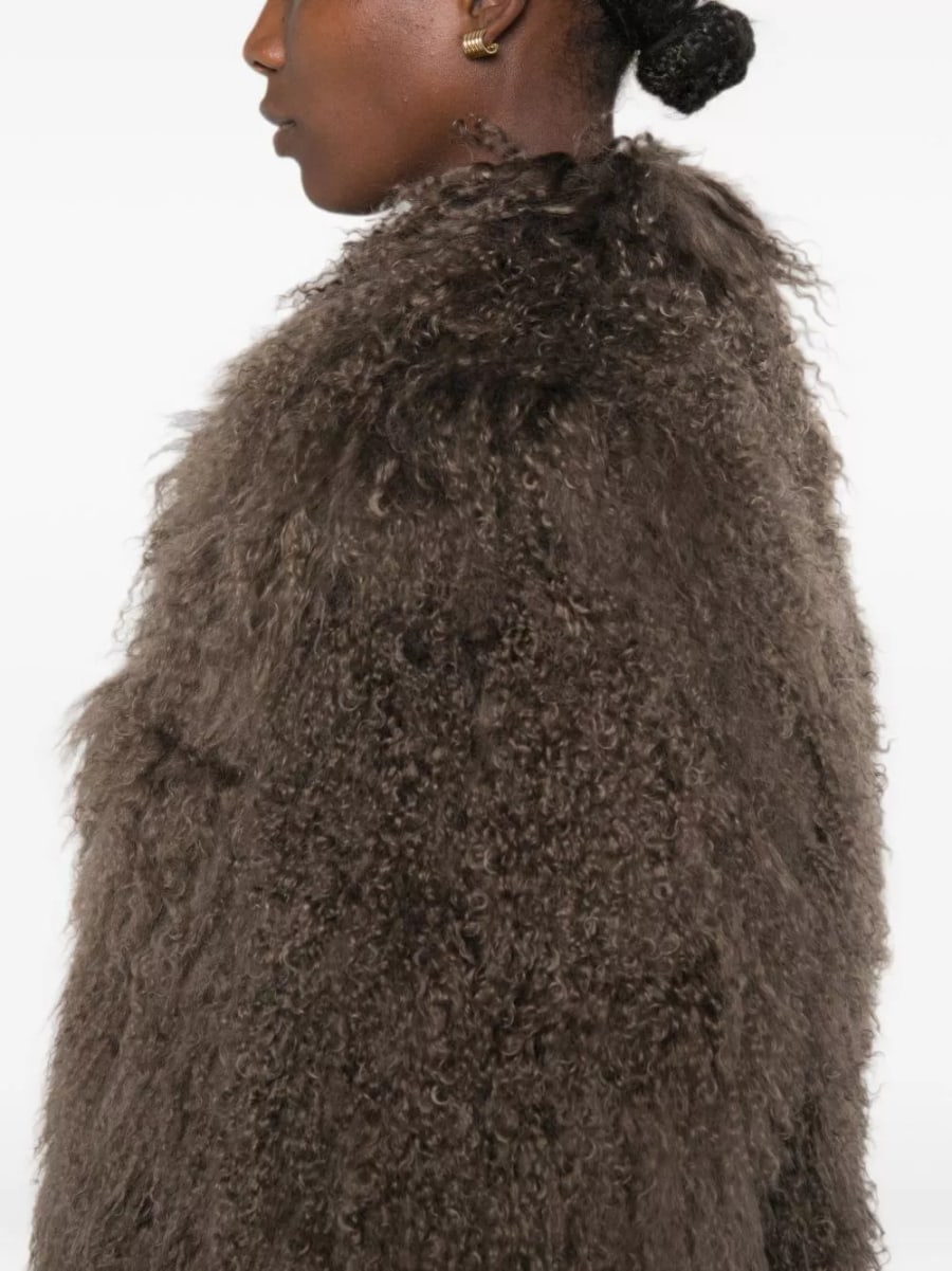 Martha louis Giacca effetto shearling, view 4