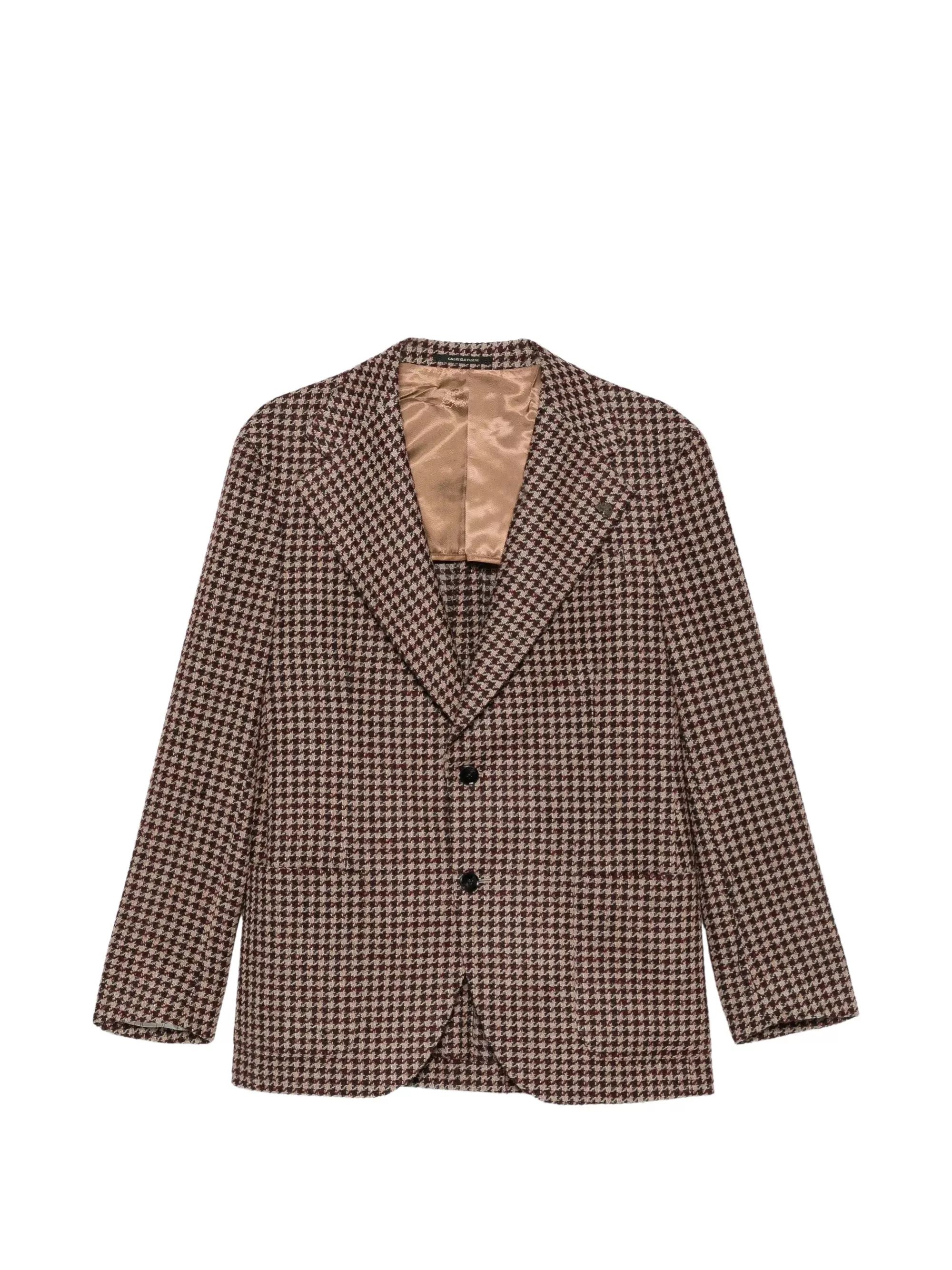 Gabriele pasini Giacca elegante a motivo Houndstooth con rever a punta