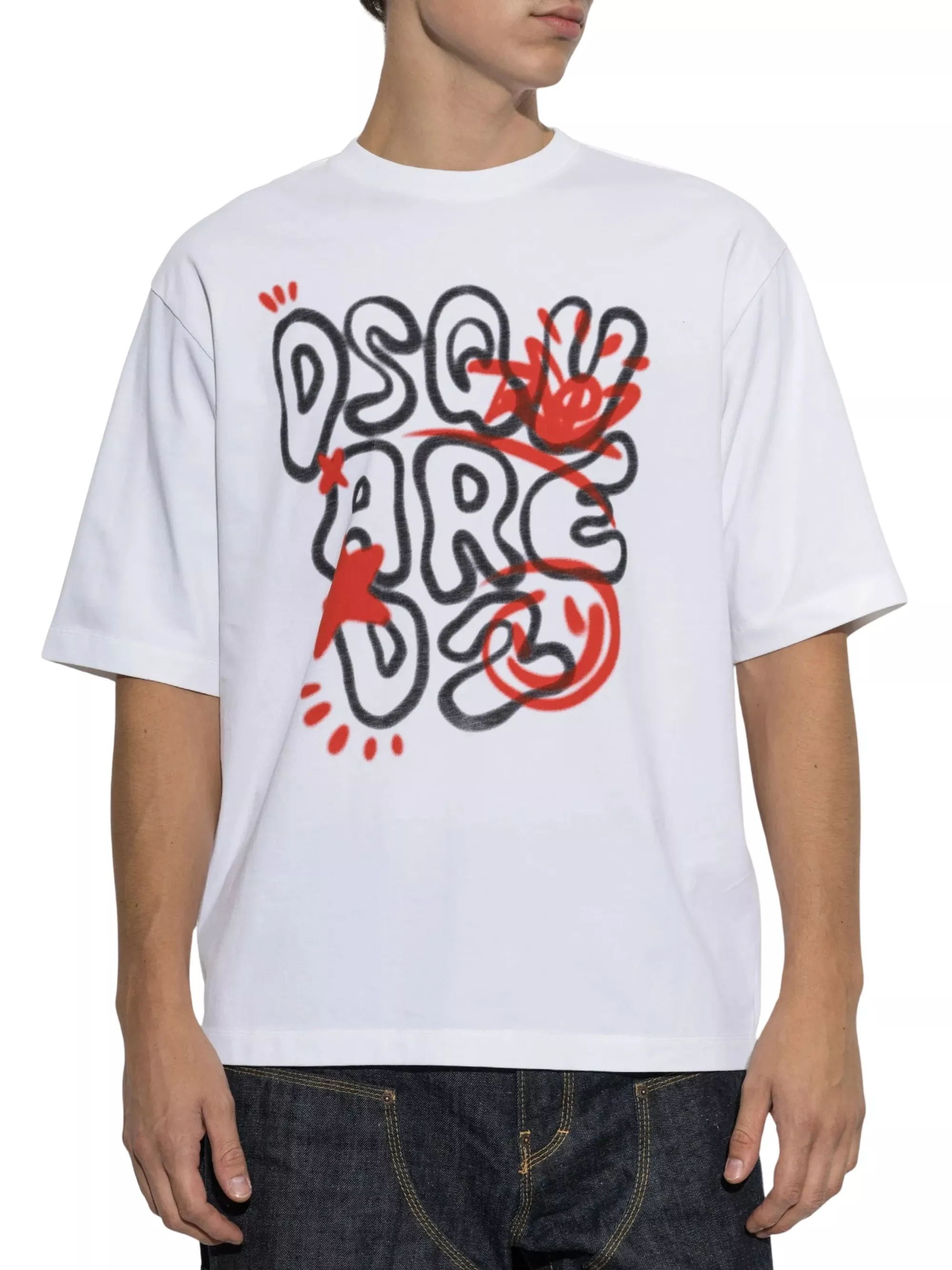 Dsquared2 T-shirt con stampa logo, view 2
