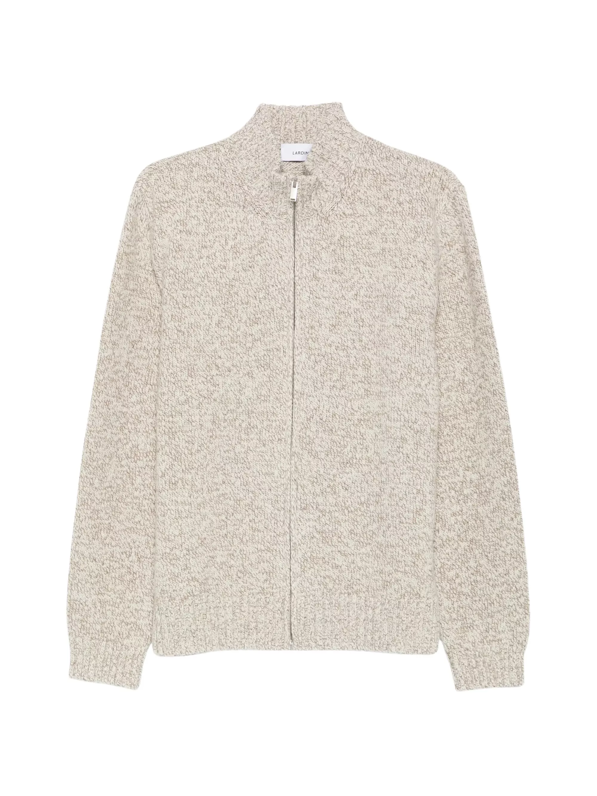 Lardini Cardigan con zip in maglia mélange