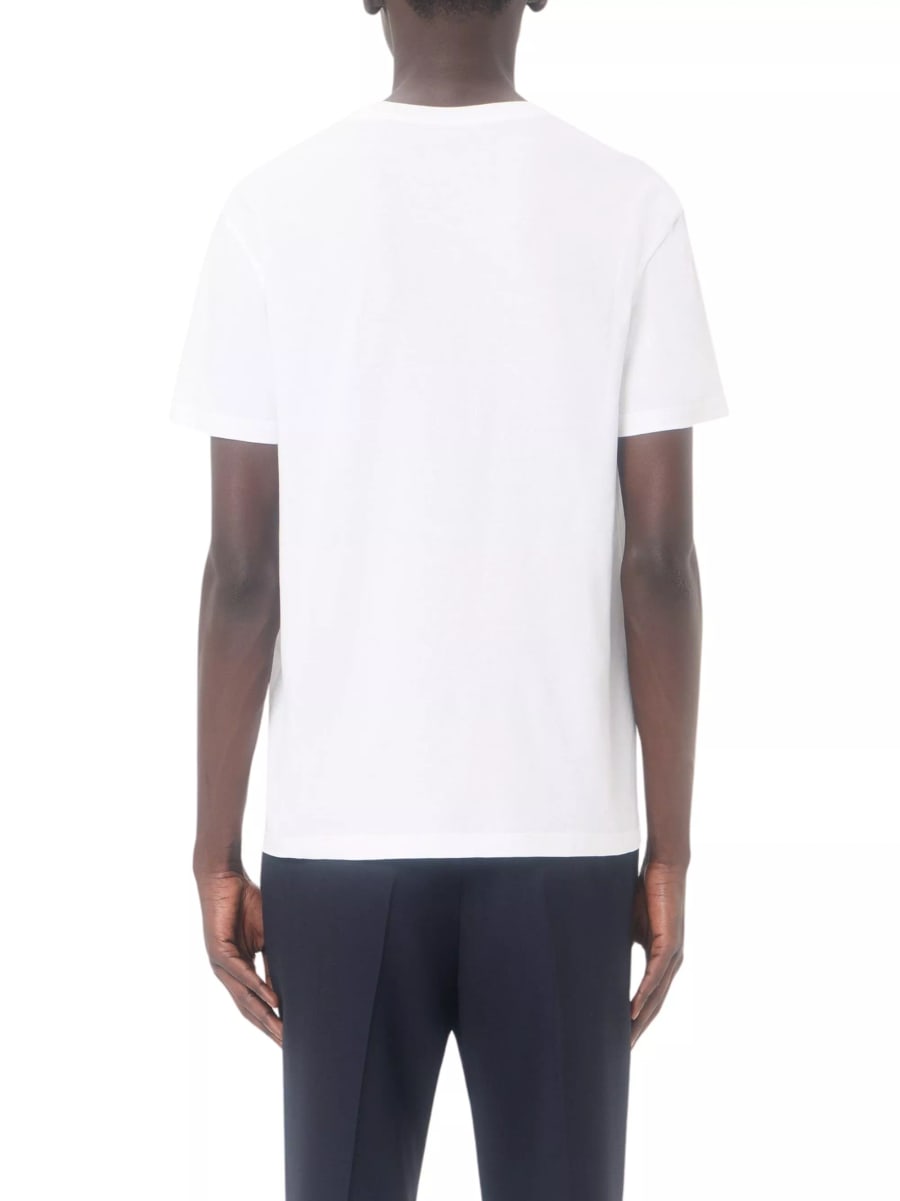Valentino T-shirt in Cotone Valentino con Ricamo VLogo, view 4