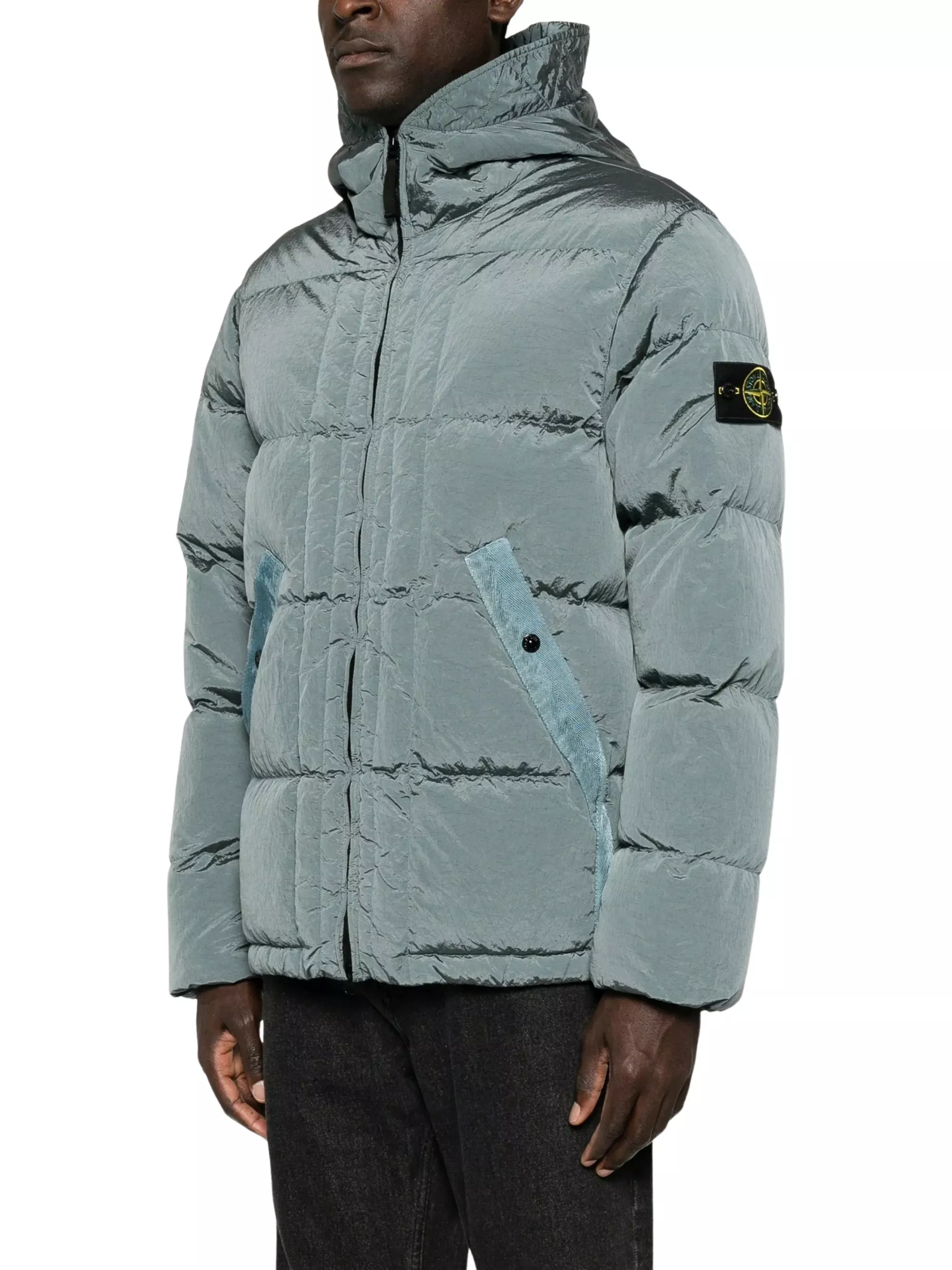Stone Island Giacca imbottita con cappuccio, view 2