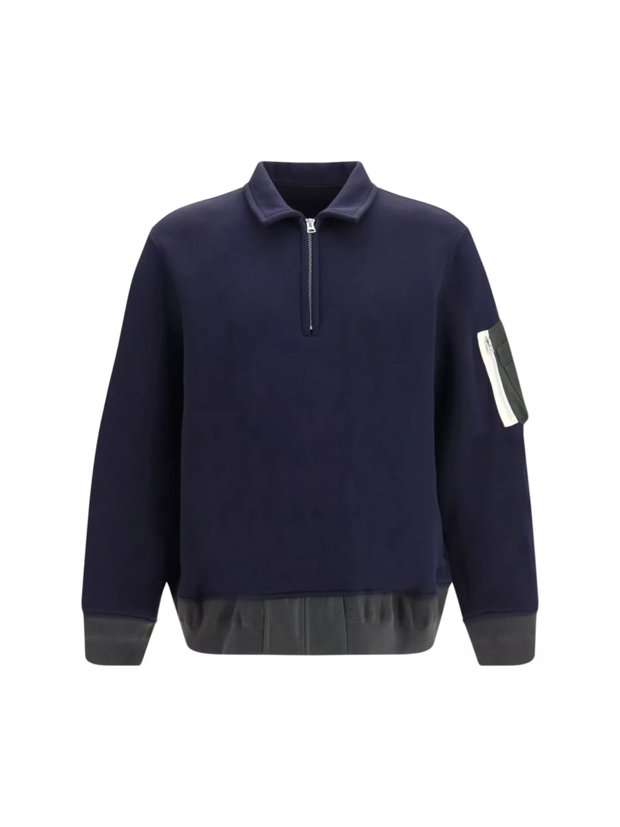 Sacai Mezza zip la polo