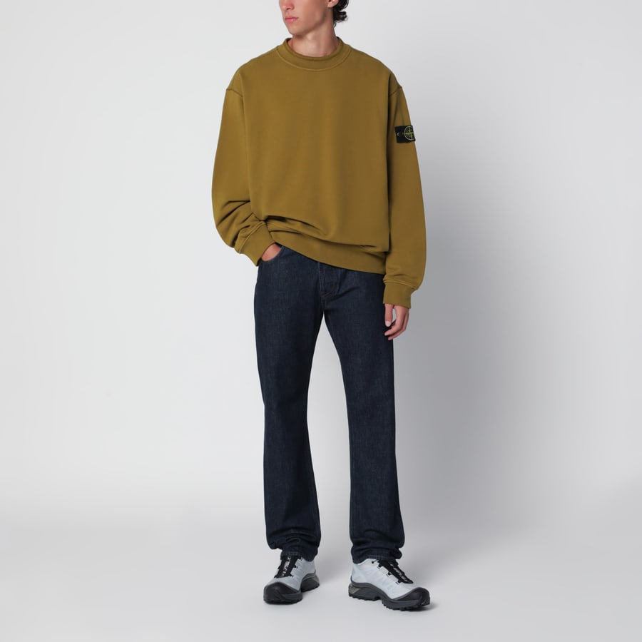 Stone Island Felpa girocollo oversize color cactus, view 2