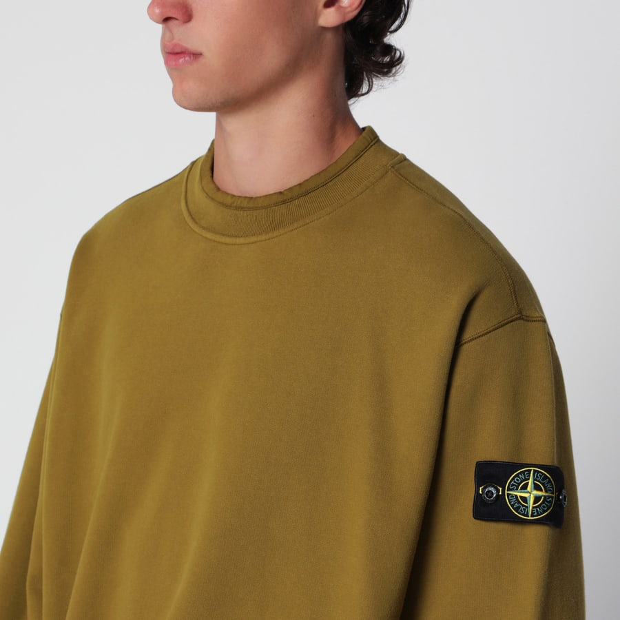 Stone Island Felpa girocollo oversize color cactus, view 4