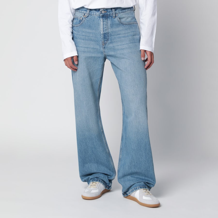 Jacquemus Jeans dritti blu in denim de-Nîmes