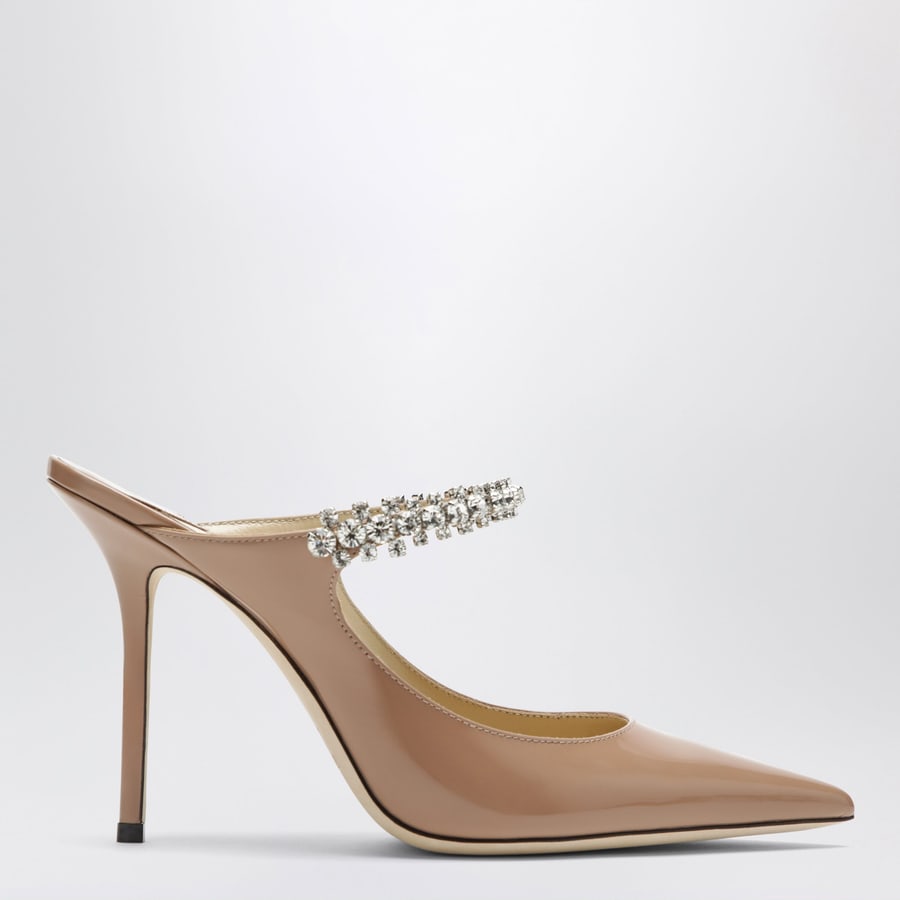 Jimmy Choo Sabot Bing 100 rosa in pelle verniciata