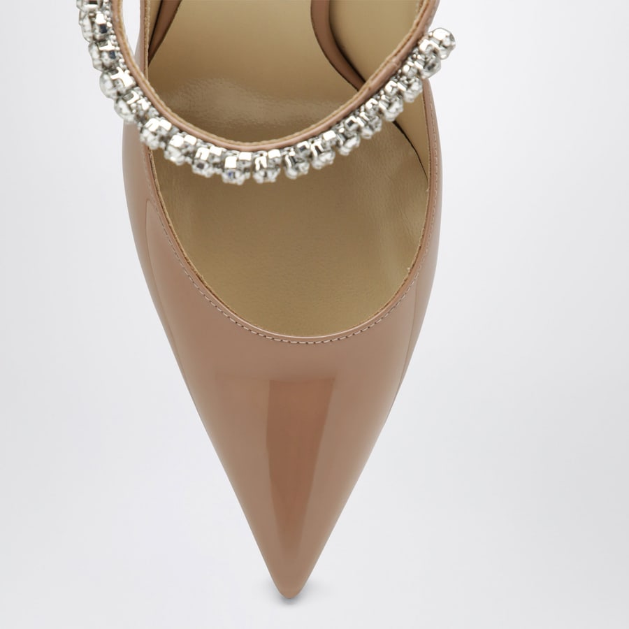 Jimmy Choo Sabot Bing 100 rosa in pelle verniciata, view 3