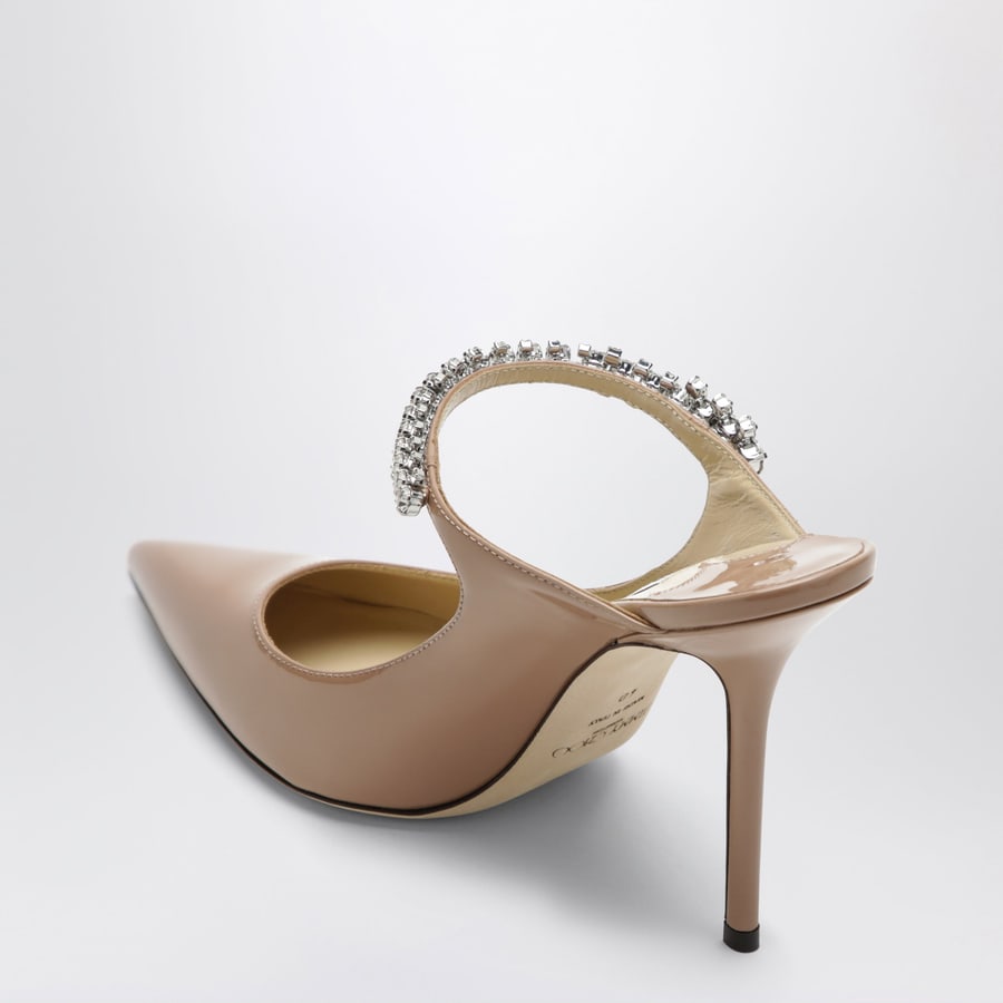 Jimmy Choo Sabot Bing 100 rosa in pelle verniciata, view 4