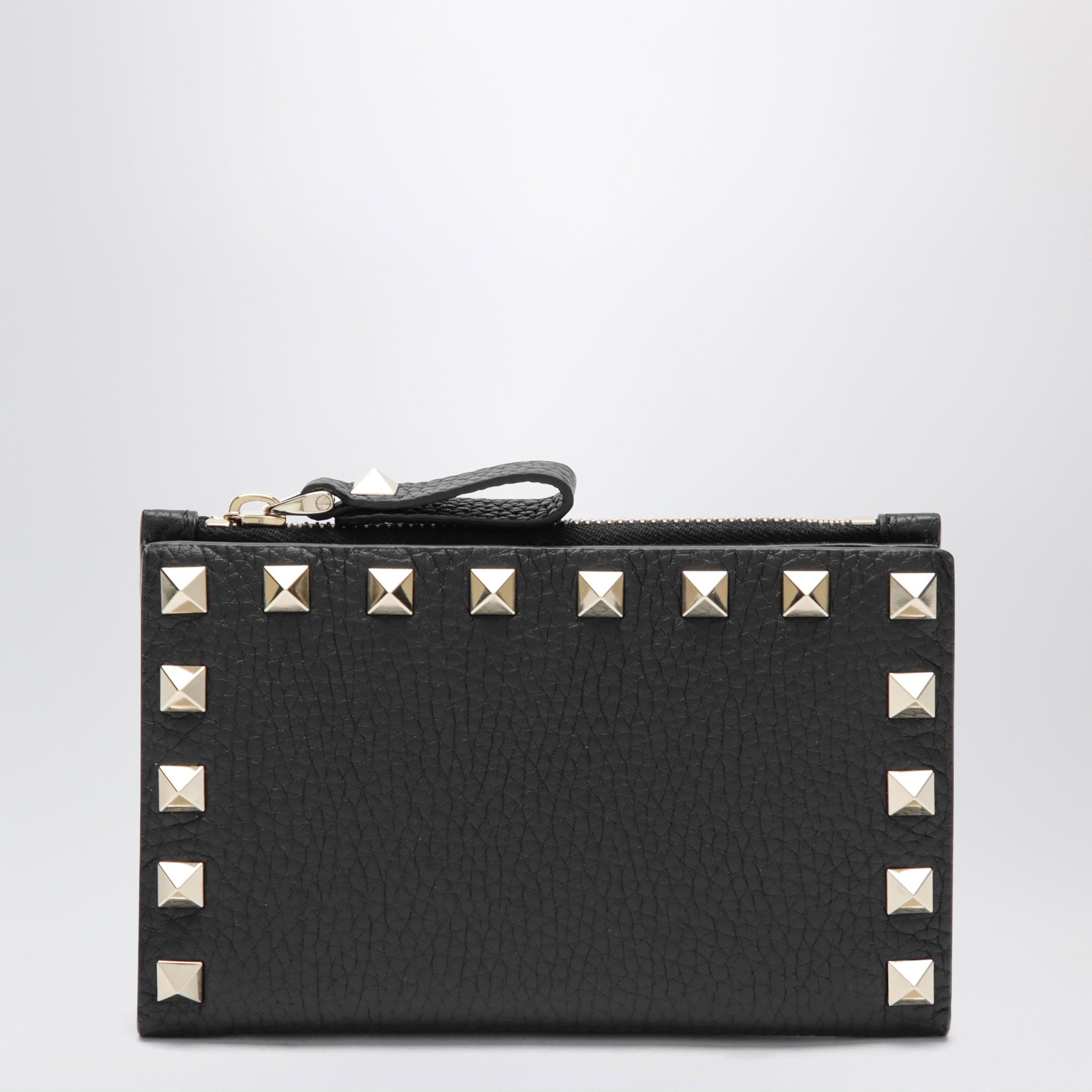 Valentino Garavani Portafoglio Rockstud nero in pelle