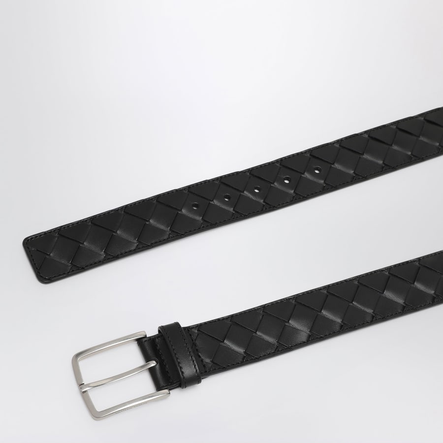 Bottega Veneta Cintura nera in Intrecciato, view 2