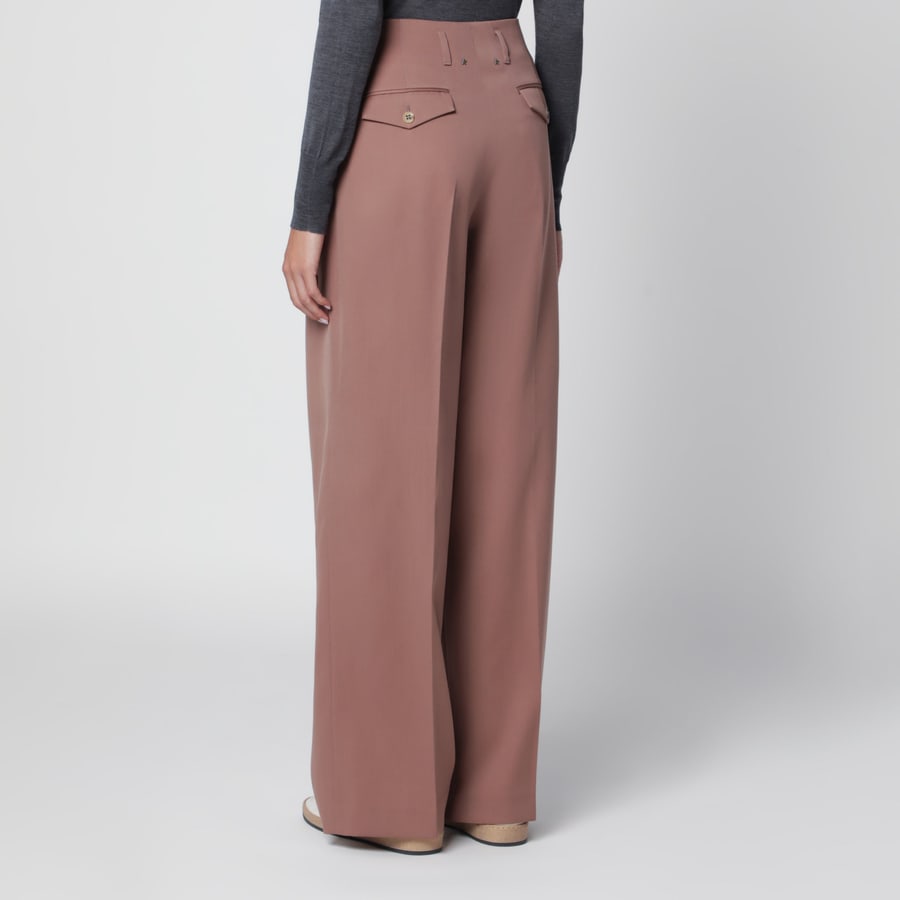 Golden Goose Pantaloni sartoriali rosa bronzo in lana vergine, view 4