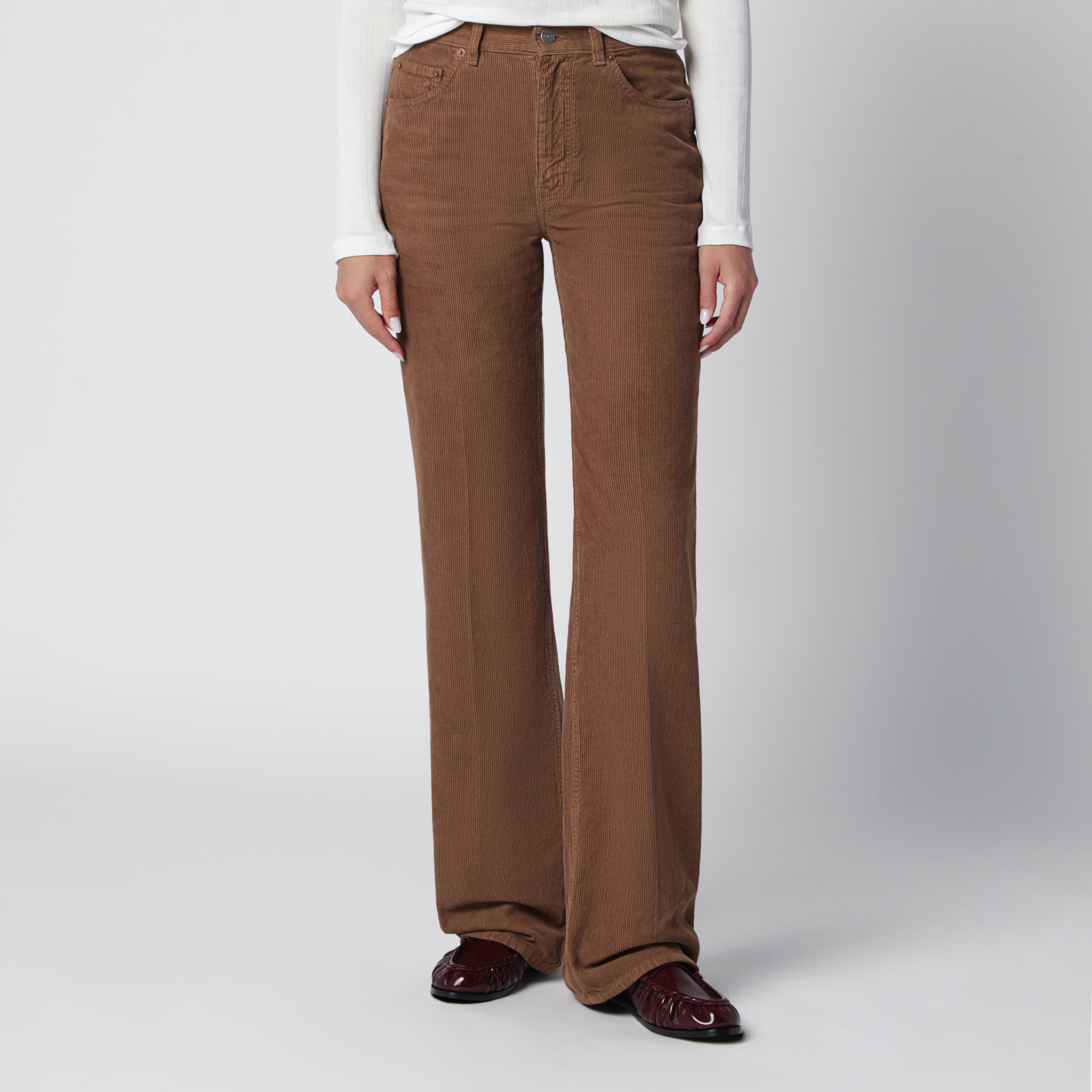 Saint Laurent Pantaloni anni '70 color Fall Leaf in cotone