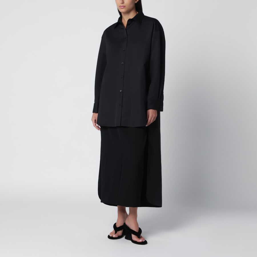 Balenciaga Camicia Train nera in cotone e seta