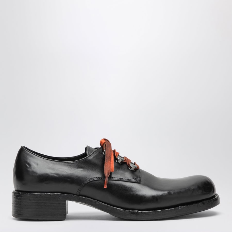 Prada Scarpe stringate nere in pelle anticata