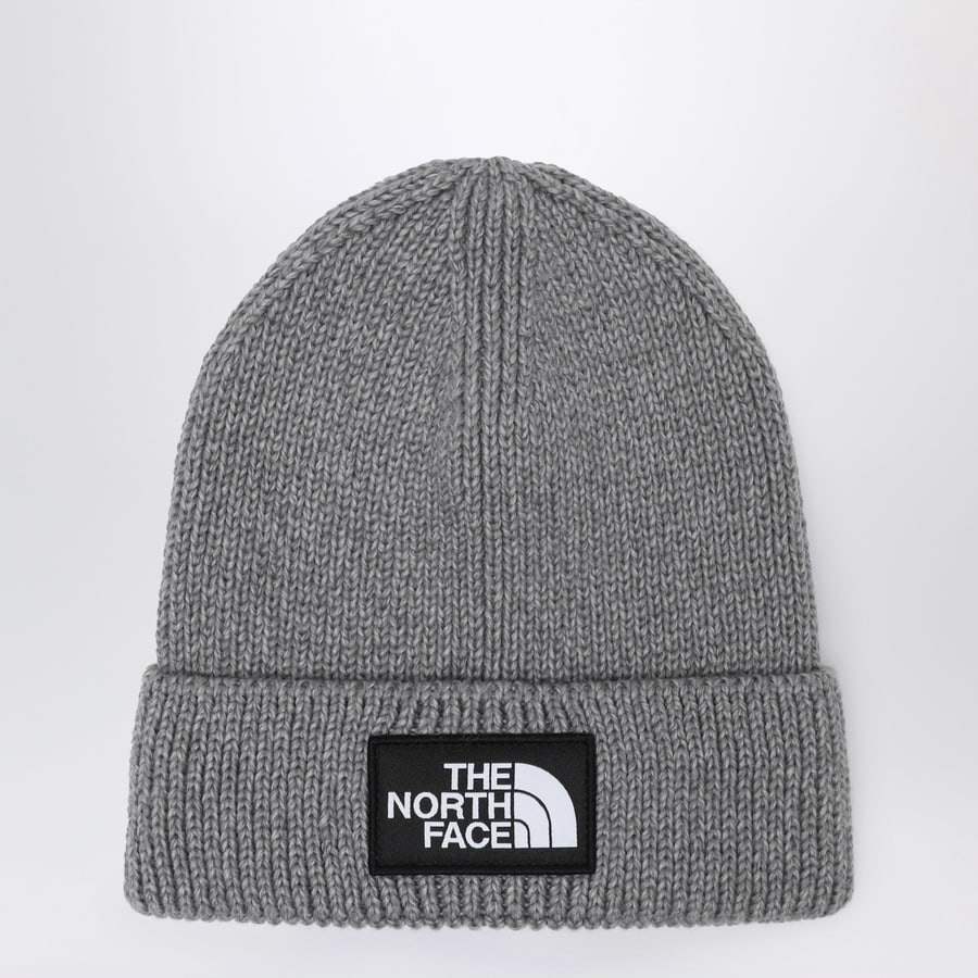 The North Face Berretto grigio con patch logo