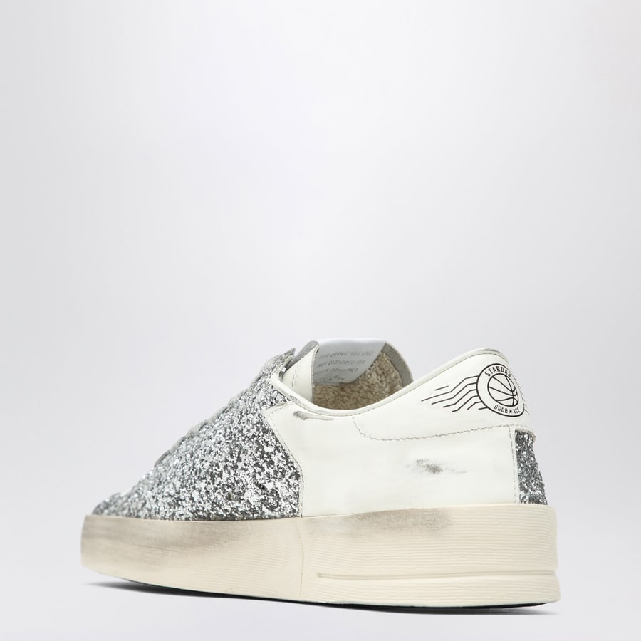 Golden Goose Sneakers Stardan bianca/argento glitter, view 4