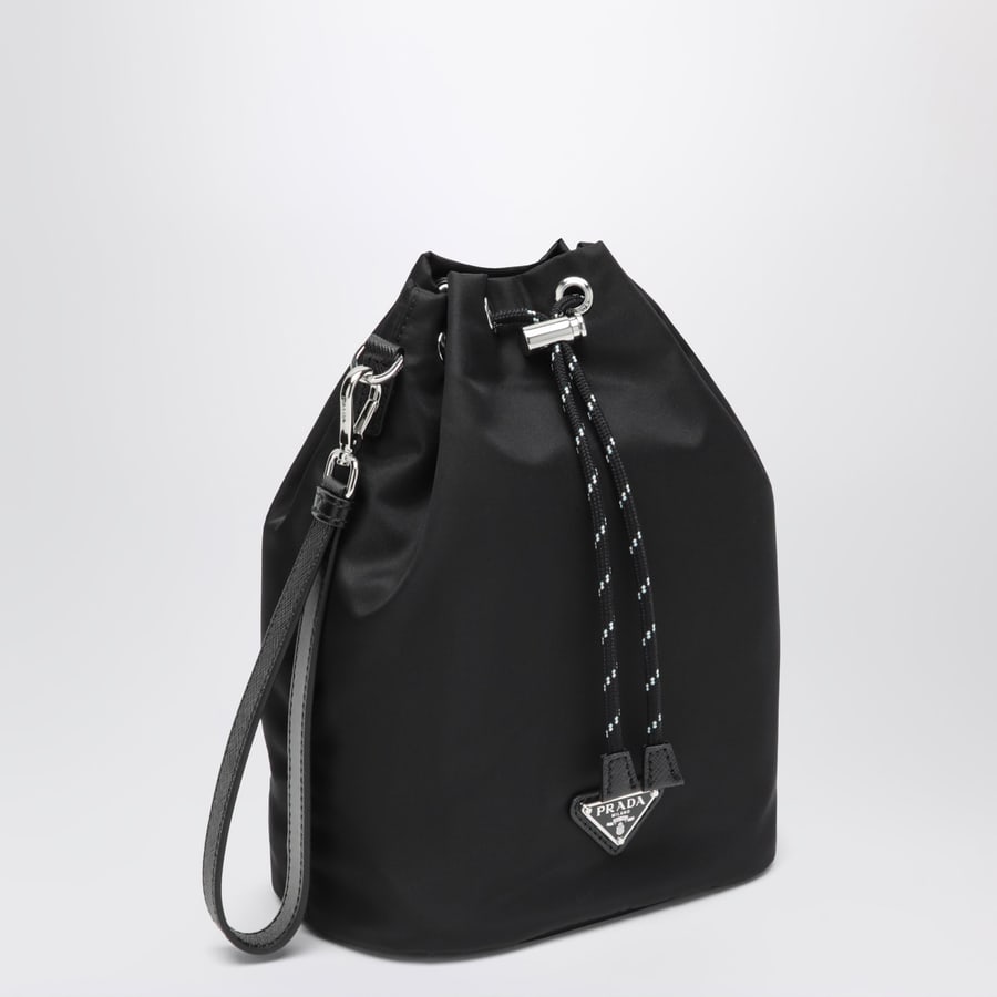 Prada Pouch Speedrock in Re-Nylon e pelle nera, view 3