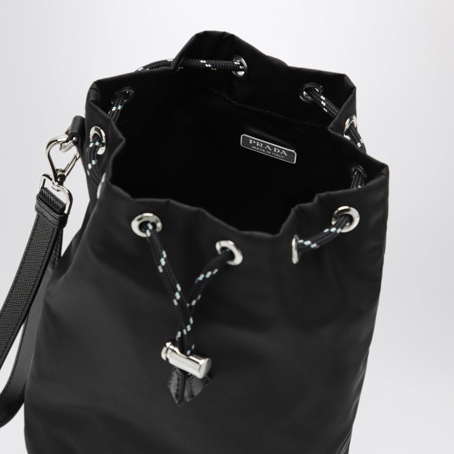 Prada Pouch Speedrock in Re-Nylon e pelle nera, view 5