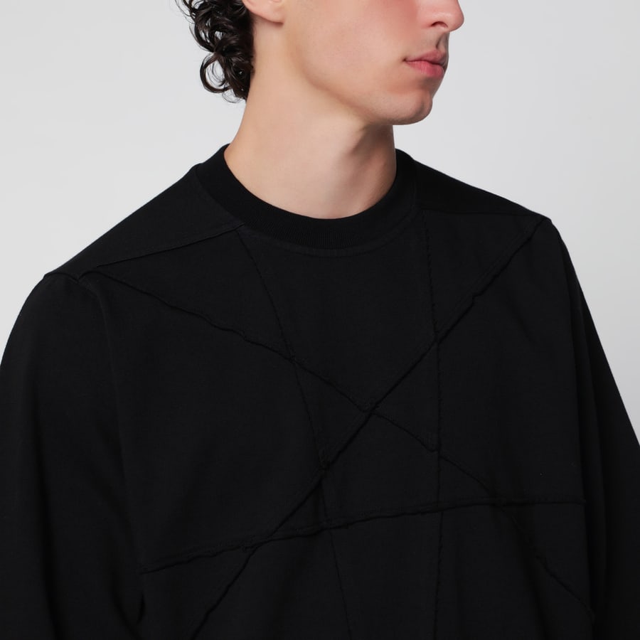 DRKSHDW T-shirt Jumbo oversize nera in cotone, view 4